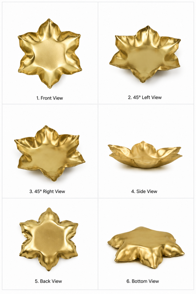 Metal Elegant Floral Shaped Metal Decorative tealight
