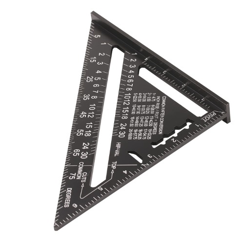 7 Inch Triangle Ruler - Color: Black