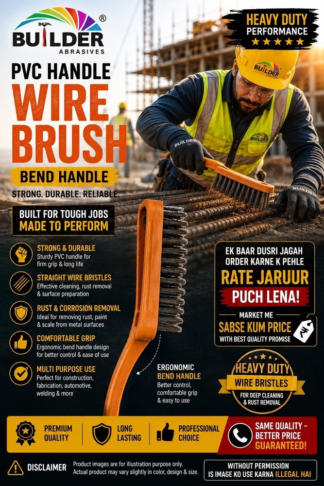 Builder PVC Handle Wire Brush