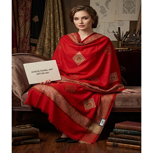401 Printed Rayon Embroidery Pattern Shawl