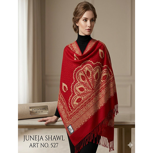 527 Ladies Floral Woven Motif Liva Shawl