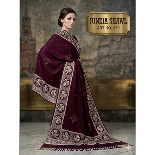 630 Colored Floral Embroidery Patterned Stole