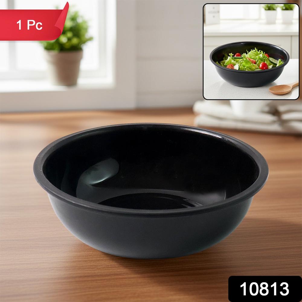 Plastic 6 Inch Black Round Deep Serving Bowl (1 Pc) - Application: As Per Product Requirement