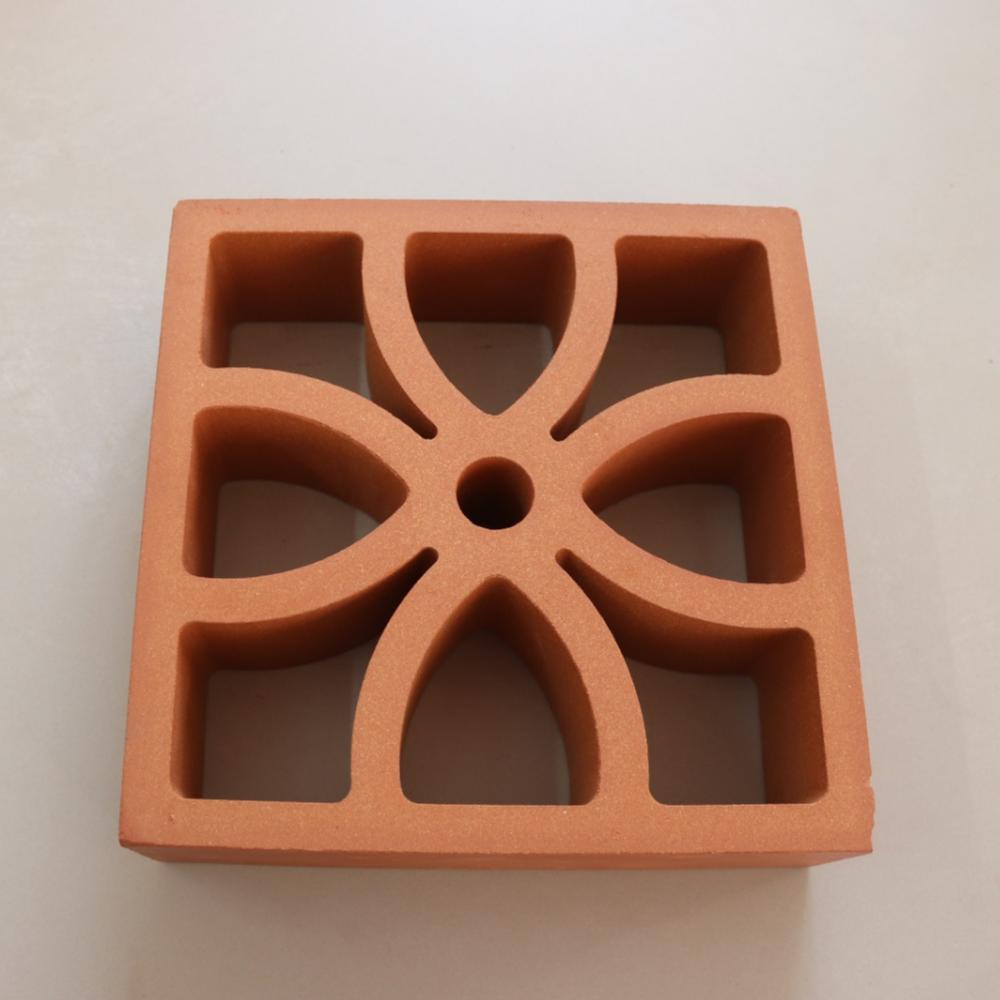 Terracotta four petal jali braze block