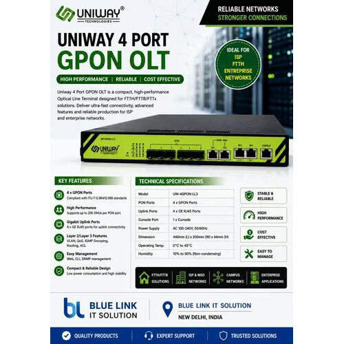 Uniway 4 Port Olt GEpon