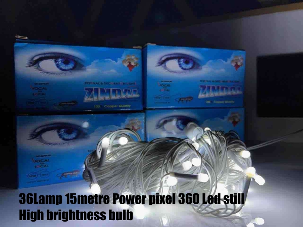 36lamp 15m Power Pixel Led String Light - Color: White (Wire)
