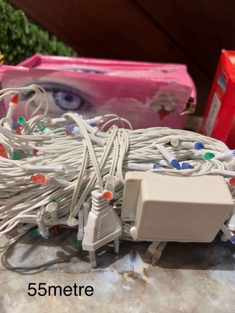 55m White Multi LED String Light
