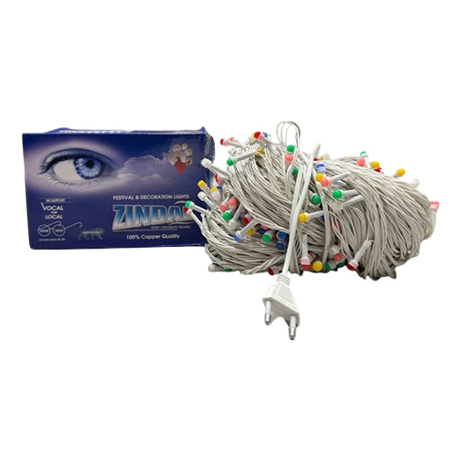 8mm Rgrb Dhamaka Silver Led String Light - Color: Red
