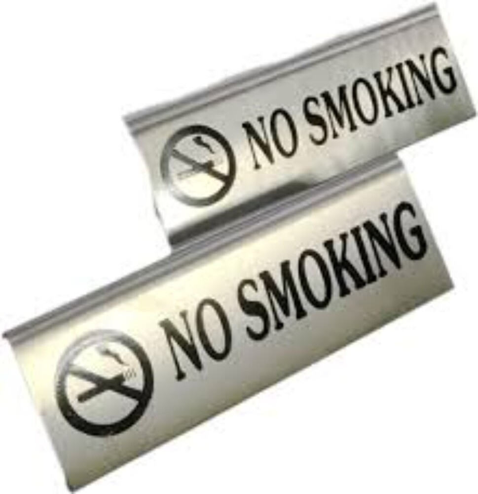 No Smoking Name Plate