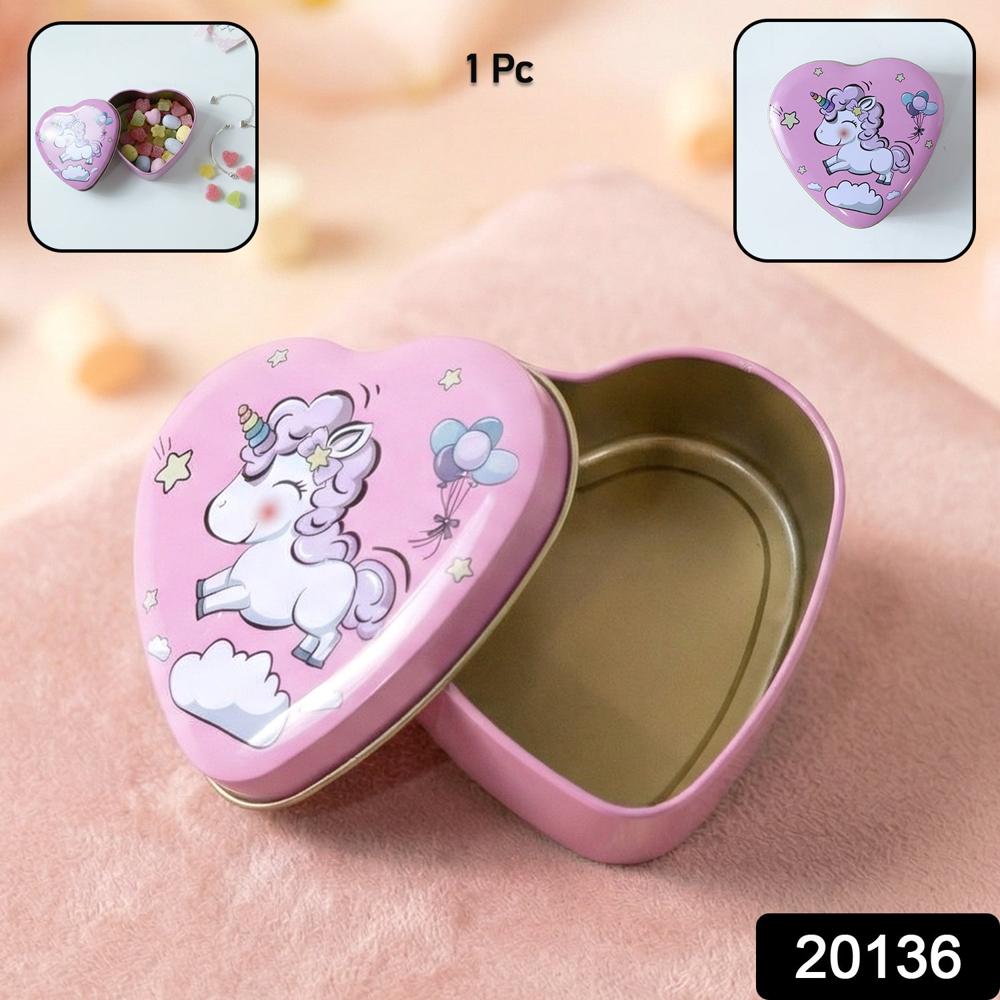 Heart Shaped Unicorn Printed Multipurpose Storage Box (1 Pc) - Application: As Per Product Requirement
