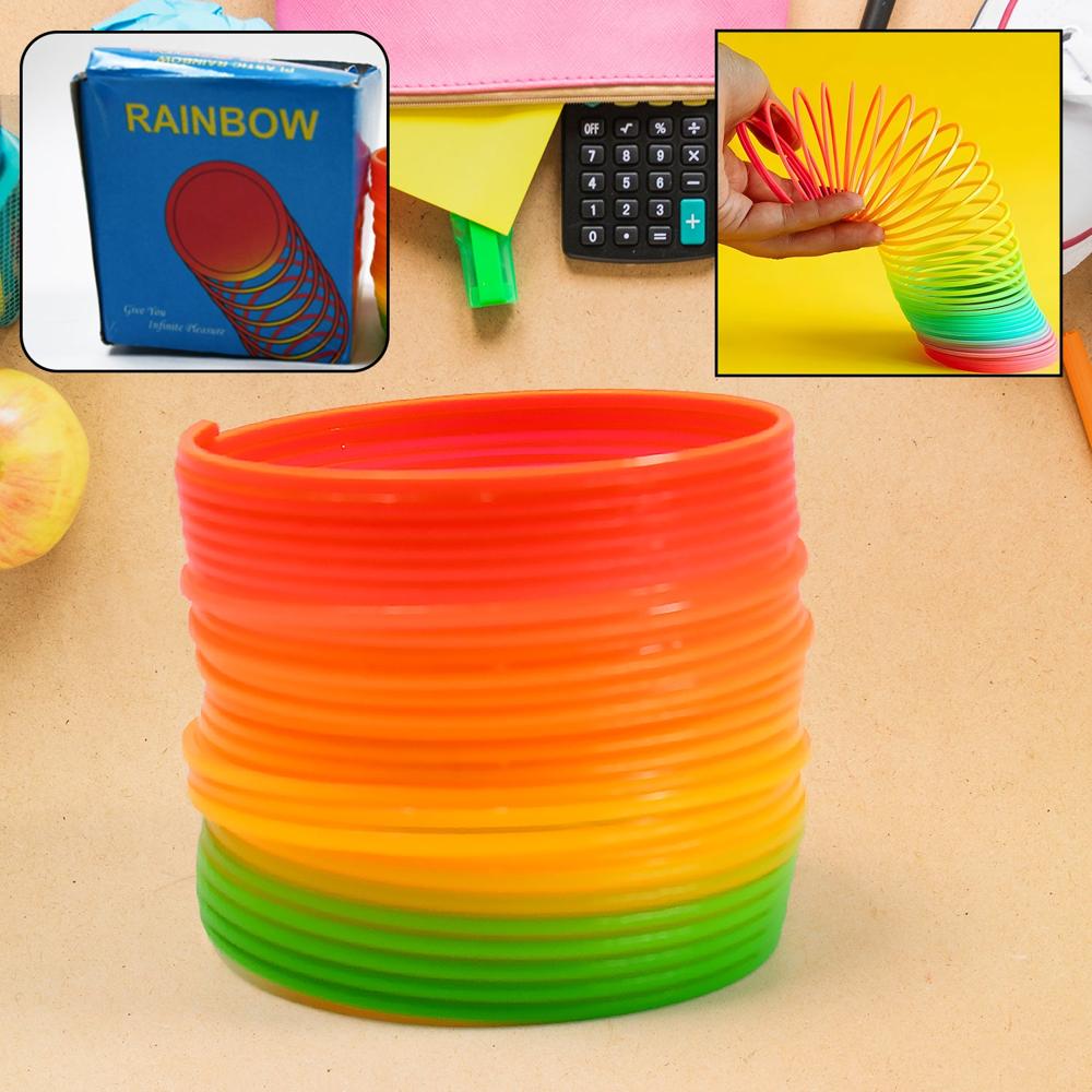 Rainbow Slinky Spring Toy Compact Fun Toy For Kids & Adults, Gift-friendly