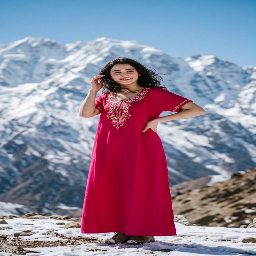 Premium Alpine Kashmiri Designer Embroidered Nighty