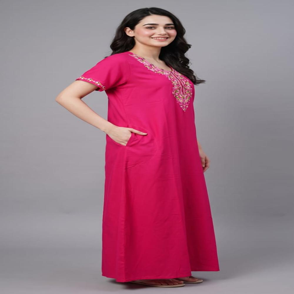 Premium Alpine Kashmiri Designer Embroidered Nighty
