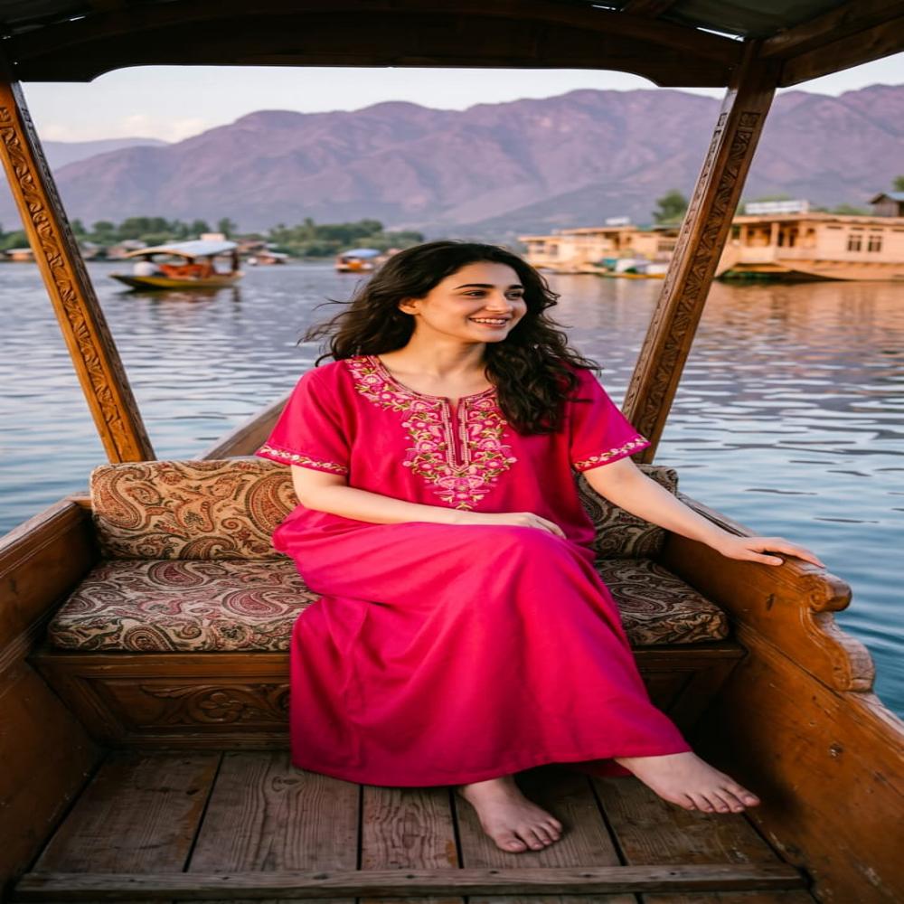 Premium Alpine Kashmiri Designer Embroidered Nighty