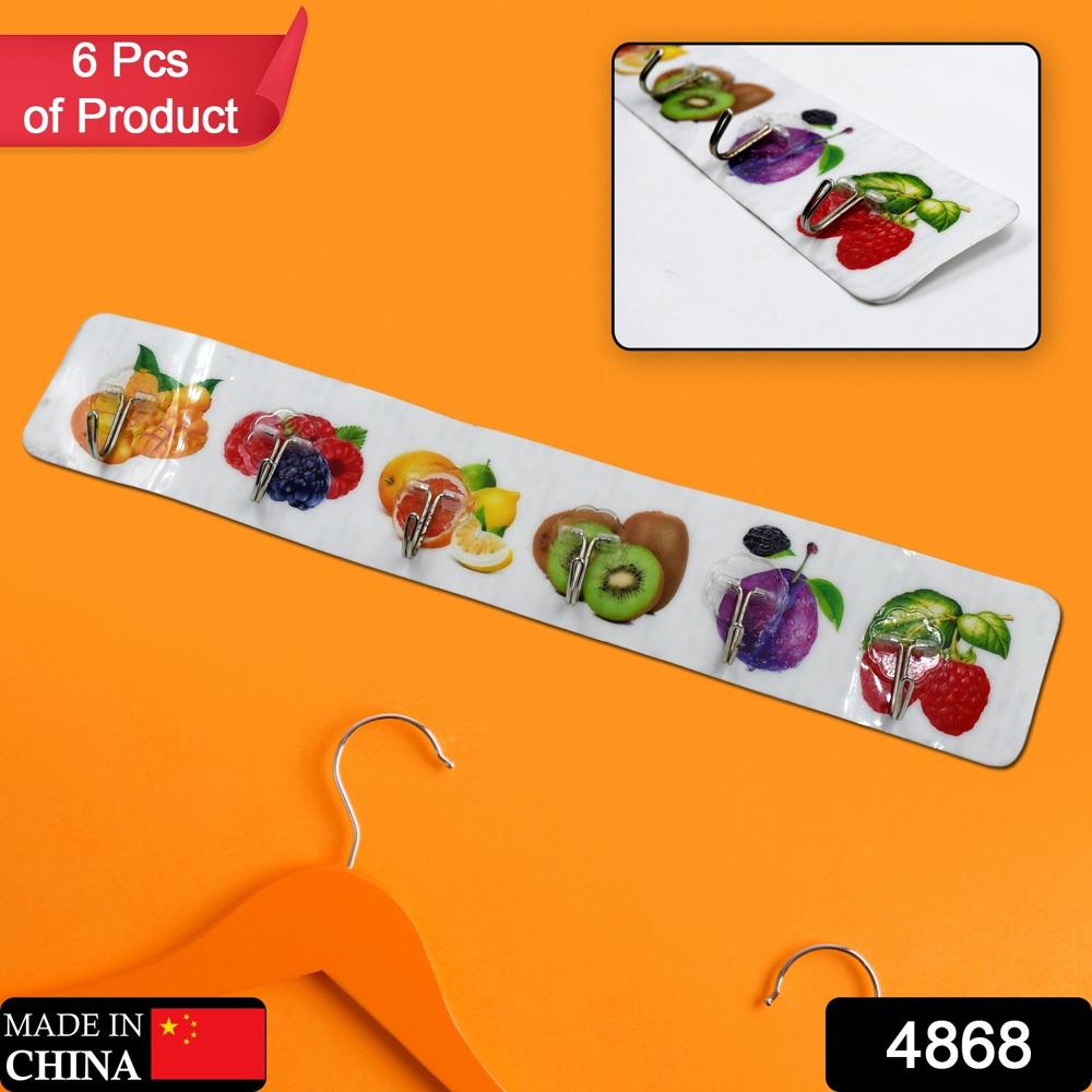 Transparent Adhesive Wall Hook Premium, Strong & Multiuse ( 6Pc ) - Color: Home Improvement
