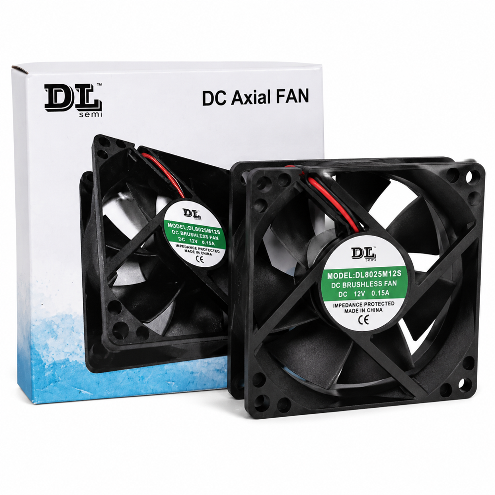 8025 12V DC Brushless Cooling Fan 80x80x25mm Low Noise Fan