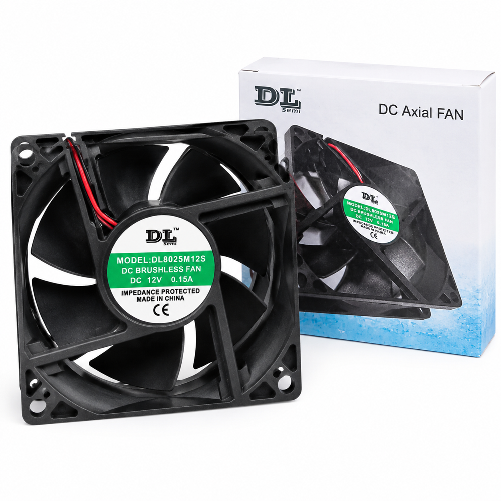 8025 12V DC Brushless Cooling Fan 80x80x25mm Low Noise Fan