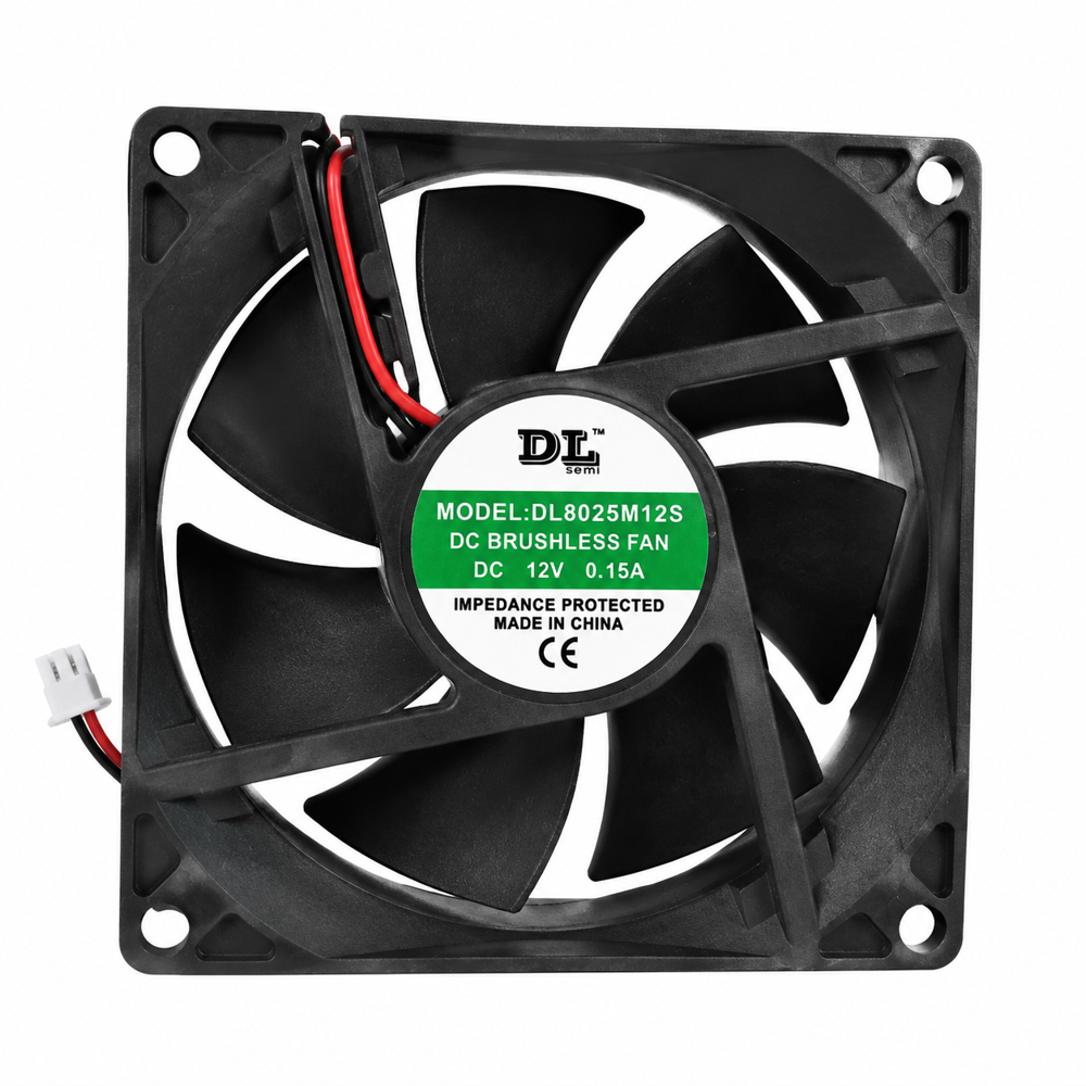 8025 12V DC Brushless Cooling Fan 80x80x25mm Low Noise Fan