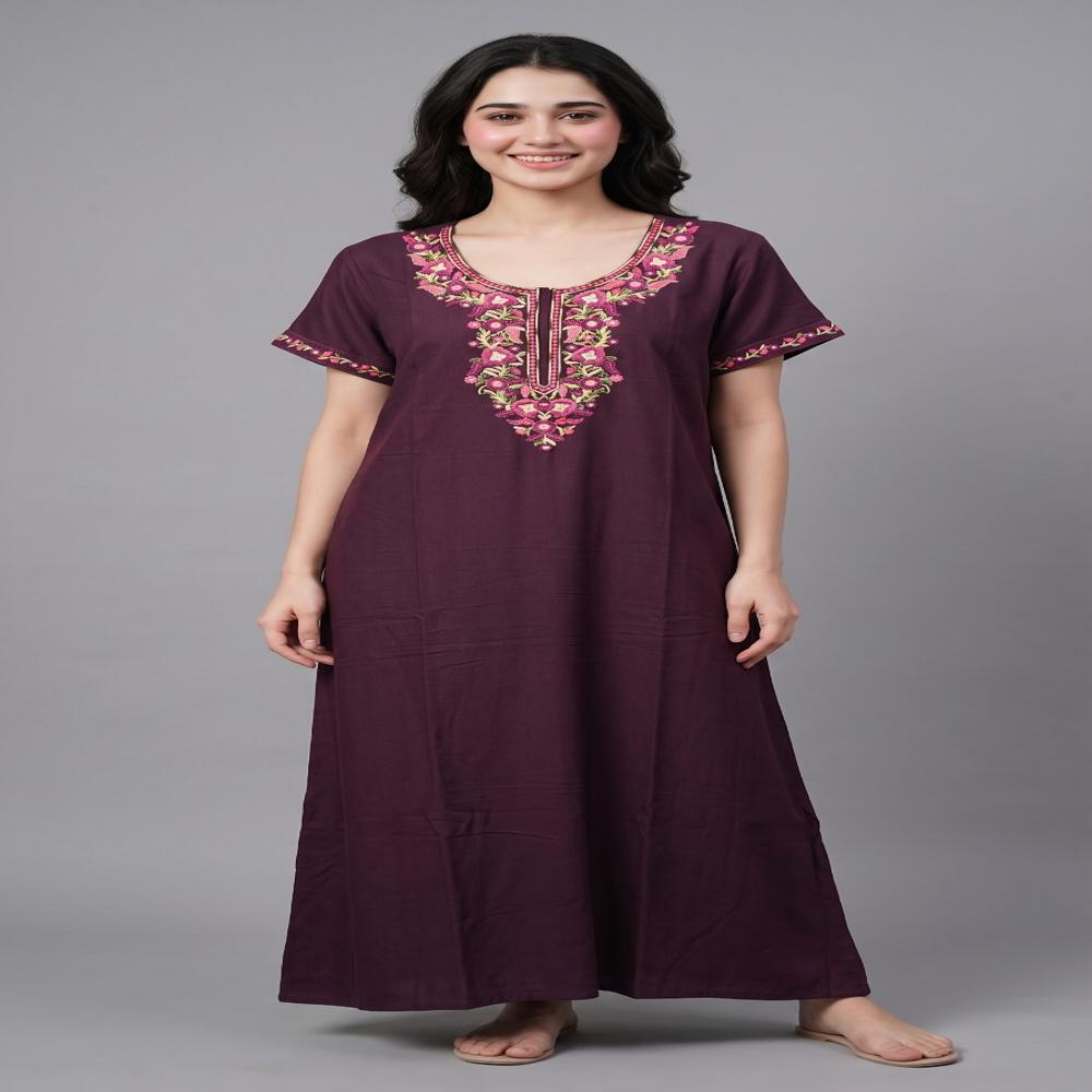 Luxury Alpine Embroidered Ladies Nightgown