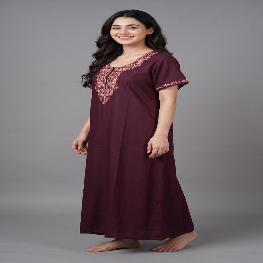 Luxury Alpine Embroidered Ladies Nightgown