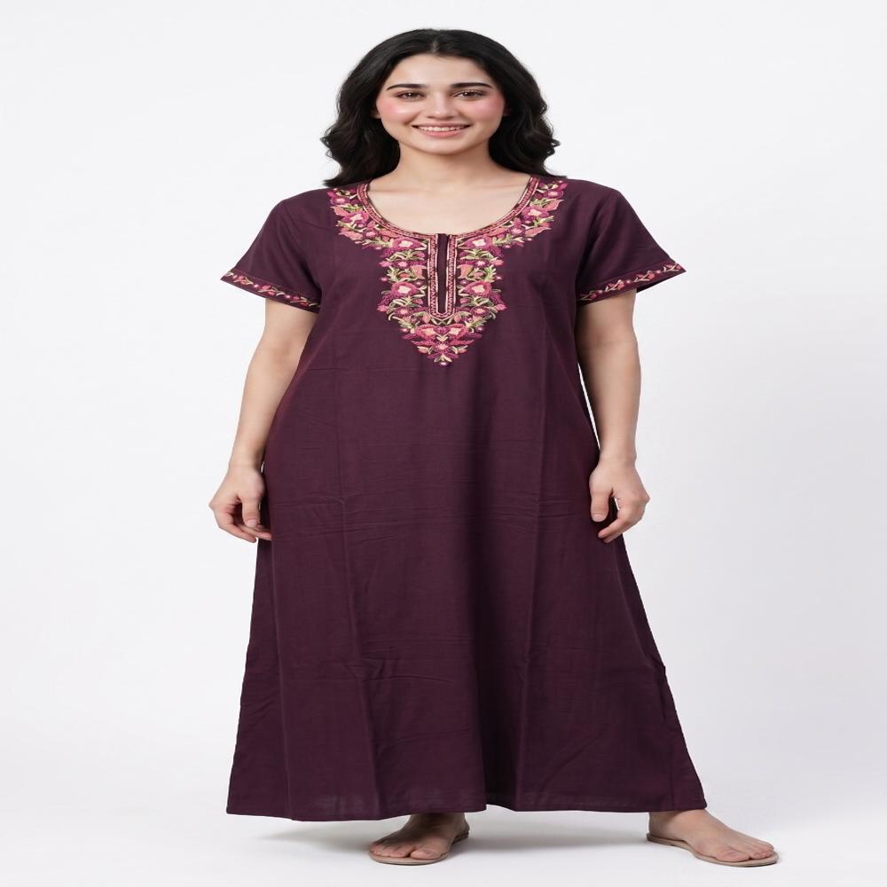 Luxury Alpine Embroidered Ladies Nightgown