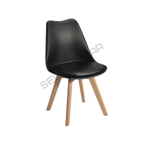 I-Classic Zeta Cafe Chairs - Color: Black