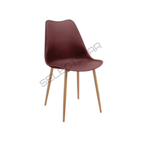 Classic Metal Cafe Chairs - Plastic Type: Pp