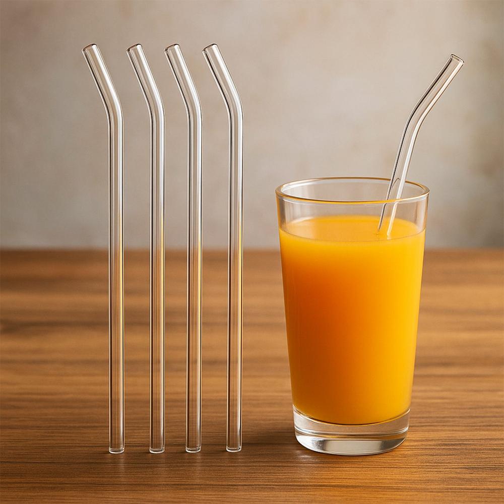 Reusable Glass Straws Clear Glass Drinking Straw 5pc - Application: As Per Product Requirement