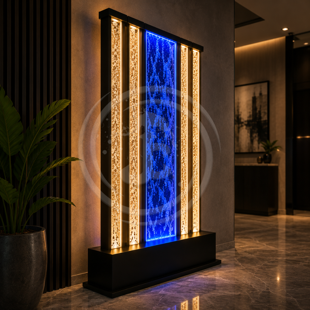 Malaysian Acrylic Bubble Wall - 4ft Height X 2ft Width | Therapeutic Indoor Fountain, Low Maintenance, Tranquil Visual Experience