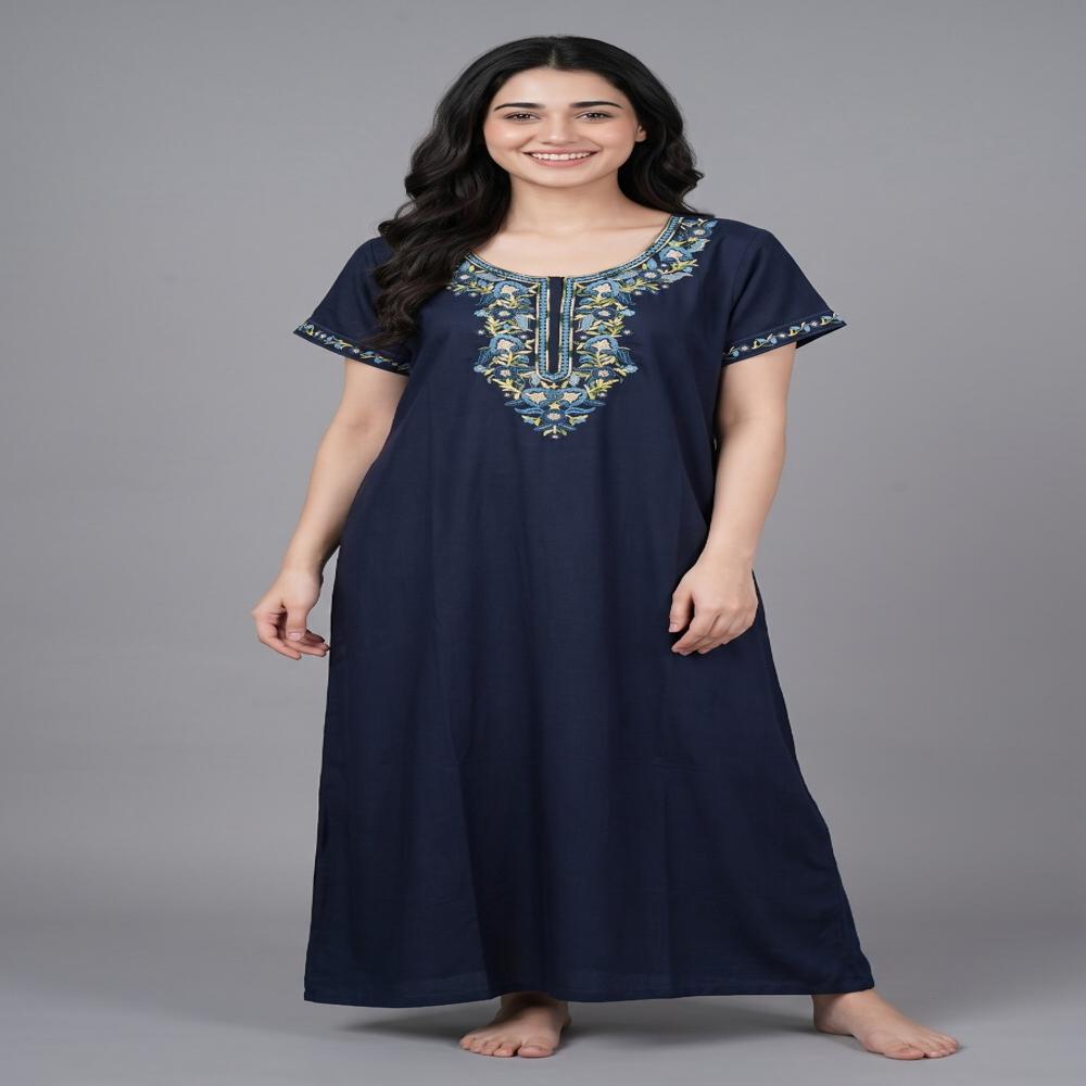 Women's Premium Kashmiri Embroidered Alpine Nighty