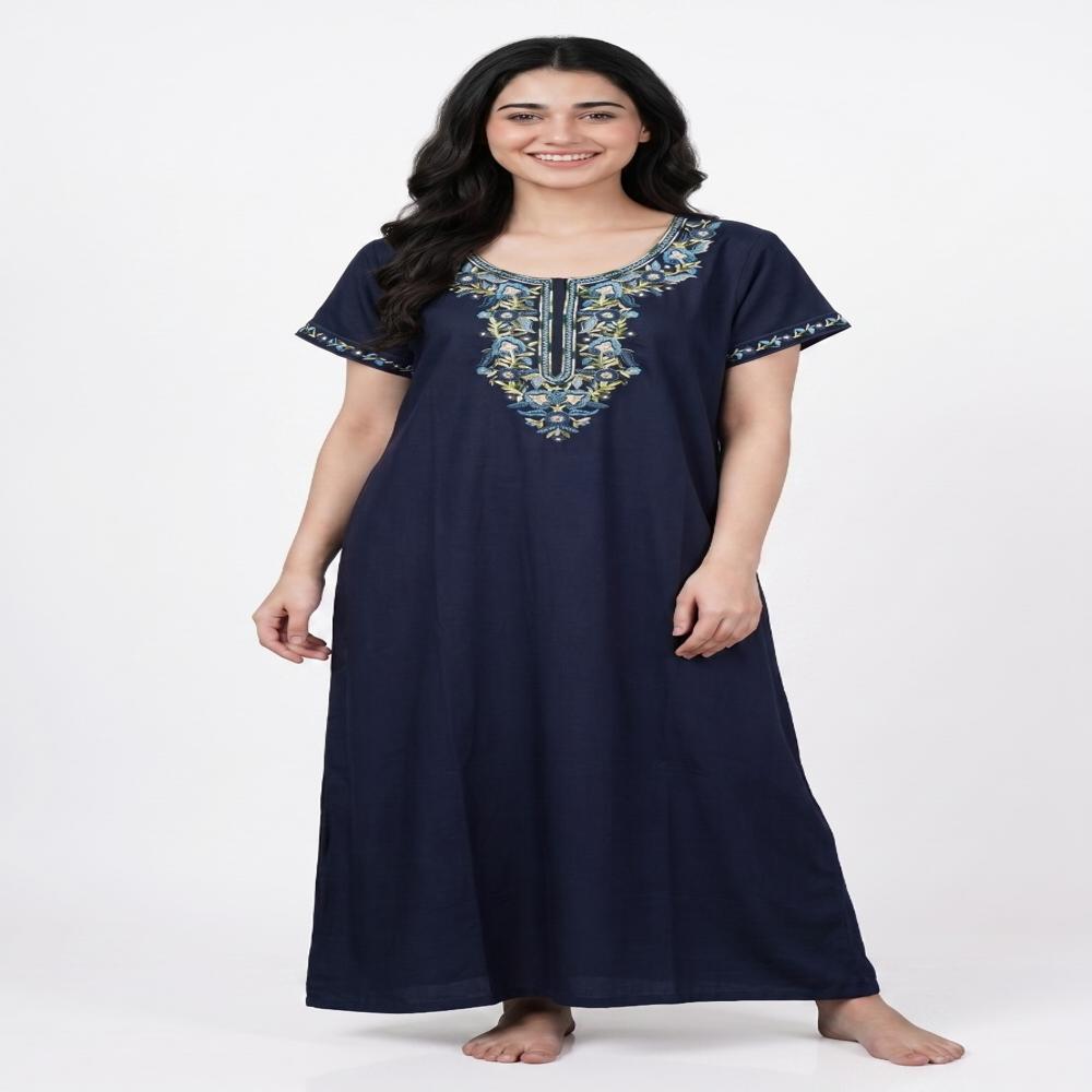 Women's Premium Kashmiri Embroidered Alpine Nighty