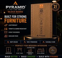Pyramid Block Board Gold - Density: 650 Gram Per Cubic Centimeter(g/cm3)