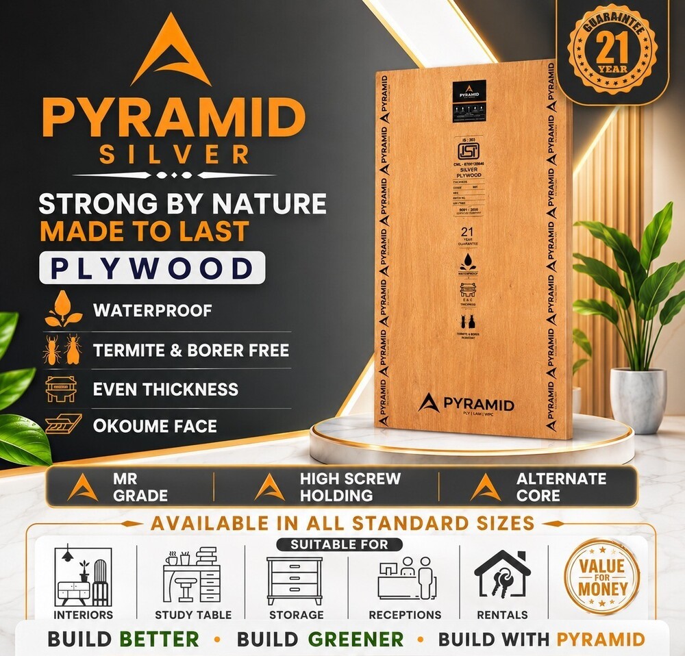 Pyramid Silver Plywood - Density: 750 Gram Per Cubic Centimeter(G/Cm3)