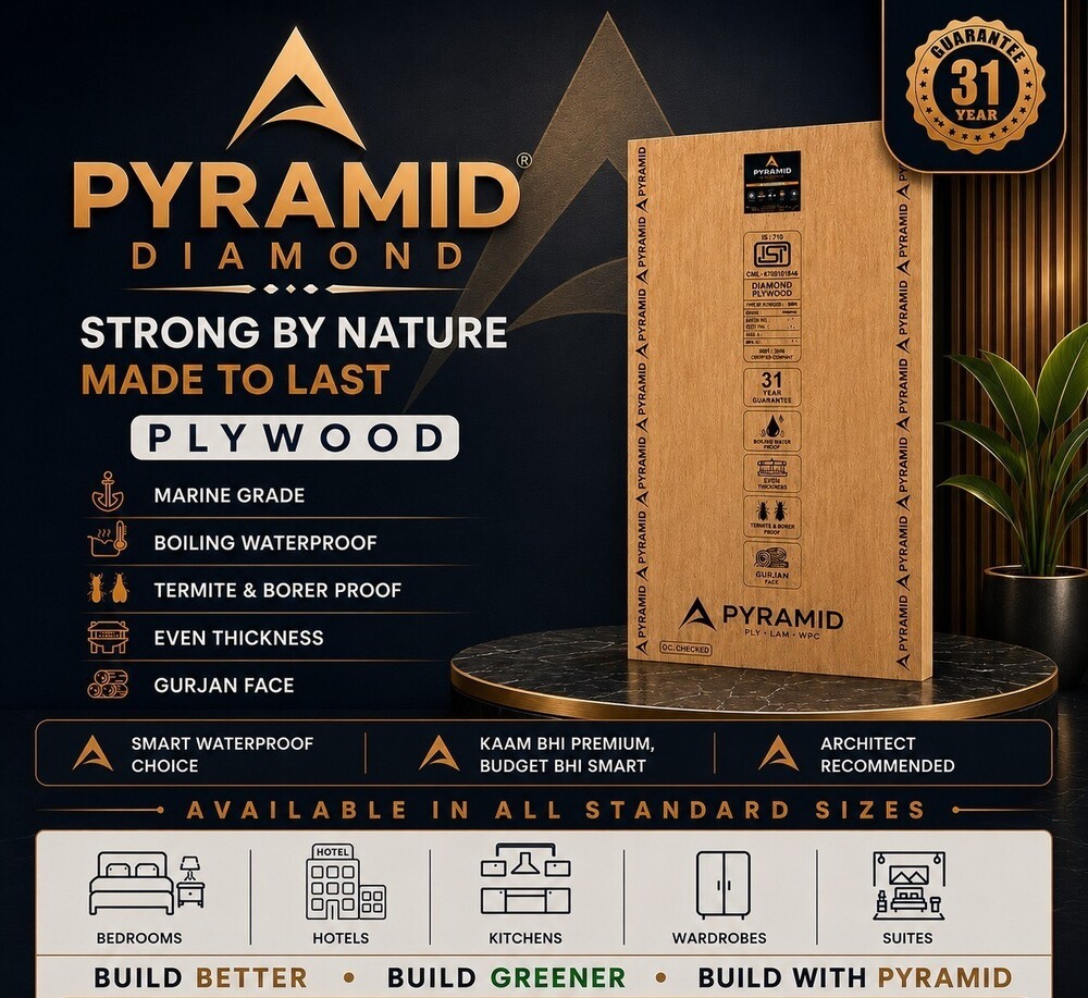Pyramid Diamond Plywood - Density: 750 Gram Per Cubic Centimeter(G/Cm3)