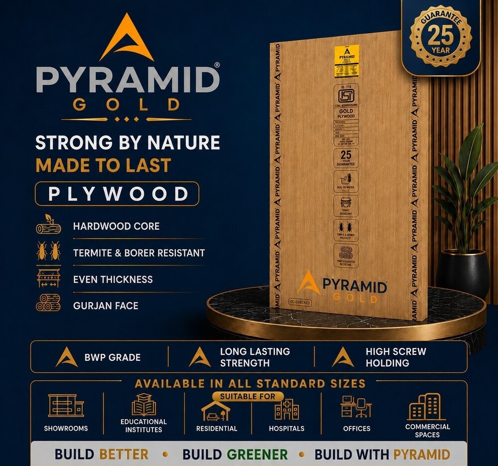 Pyramid Gold Plywood - Density: 750 Gram Per Cubic Centimeter(G/Cm3)