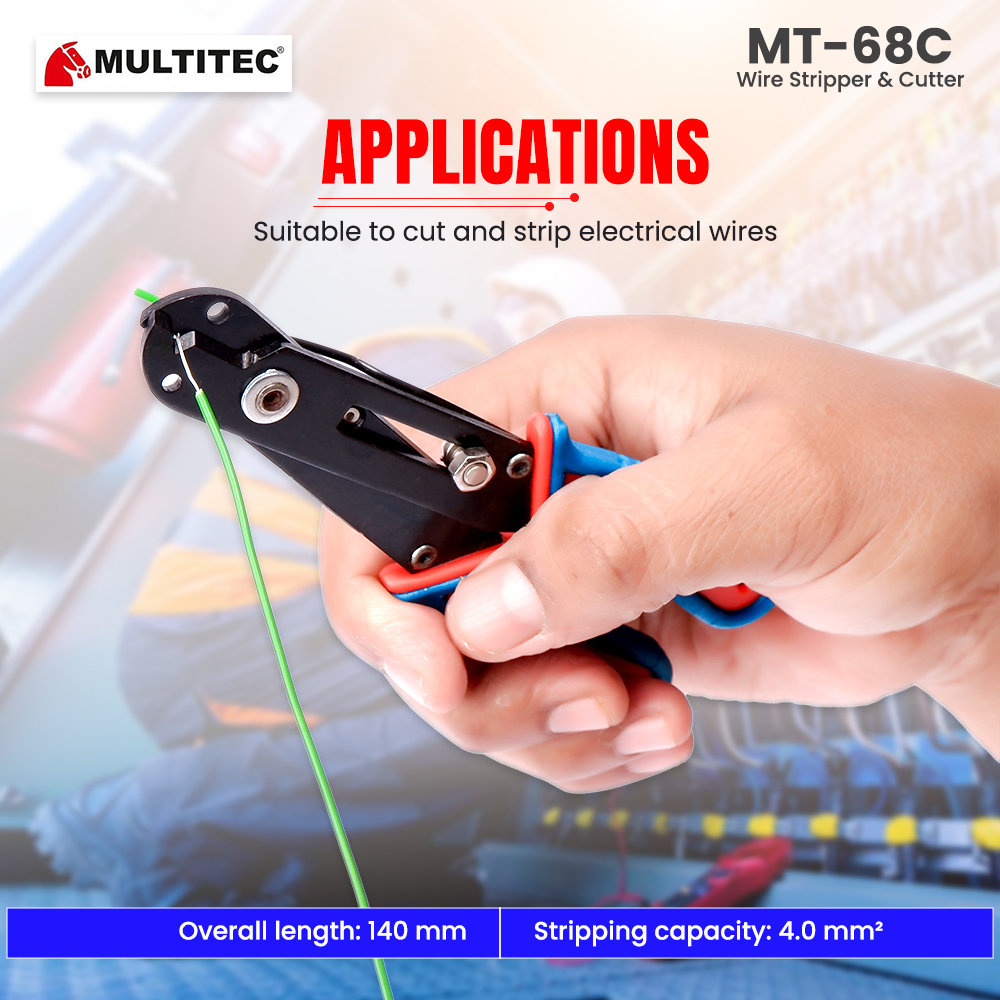 Model No.68 C Wire Cutter - Heavy-duty Steel, Ergonomic Grip Handle | Industrial Use, Precision Cutting