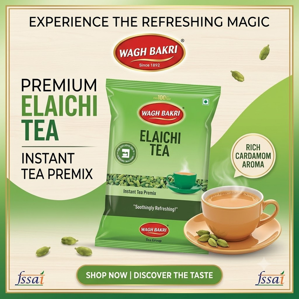 Wagh Bakri Premium   Elaichi Tea