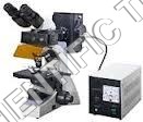 Fluorescent Microscope - Stainless Steel Body, Black & White Design | For Laboratory Use