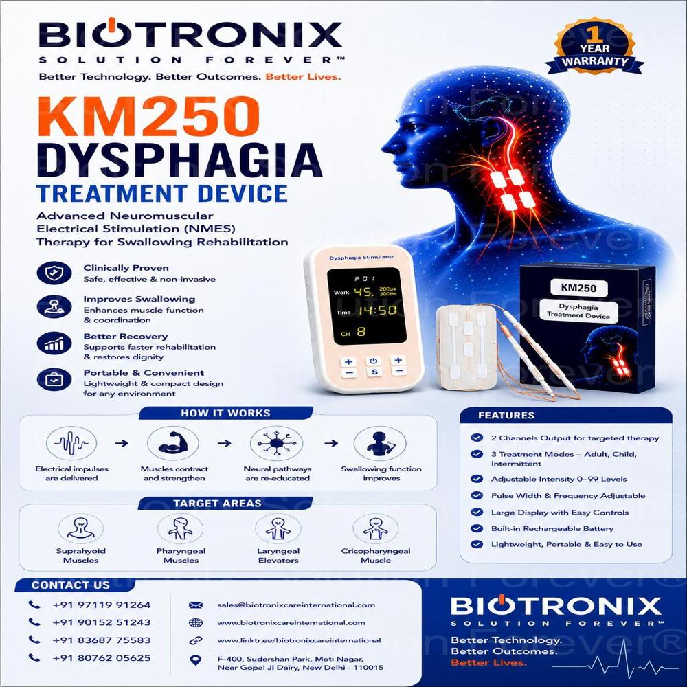 Portable Swallowing Muscle Stimulator for Dysphagia Treatment