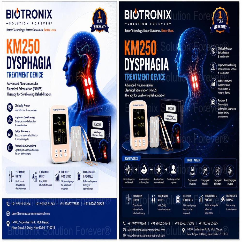 Portable Swallowing Muscle Stimulator for Dysphagia Treatment