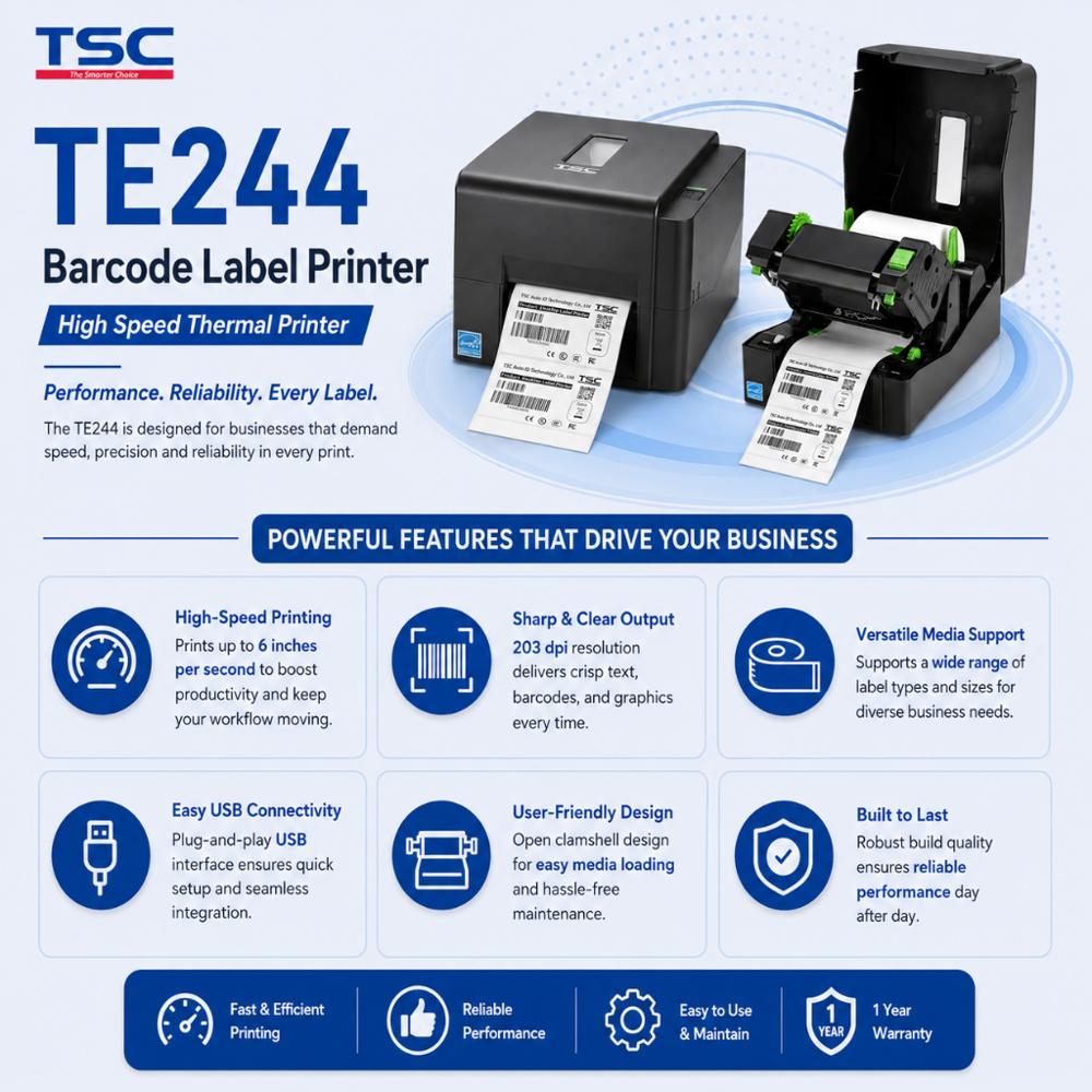 TE244 Barcode Label Printer