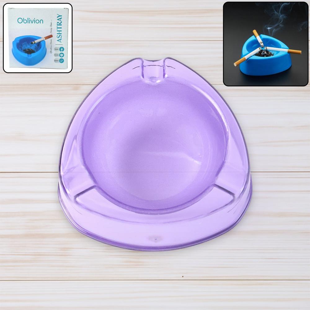 Oblivion Transparent Pueple Plastic Ashtray (1 Pc) - Application: As Per Product Requirement
