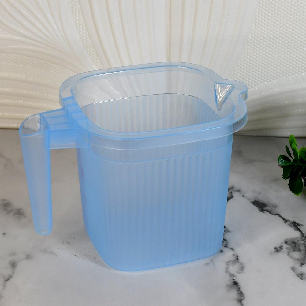 Plastic Square Transparent Bath Water Mug (1 Pc / 1000 Ml / Mix Color) - Application: As Per Product Requirement