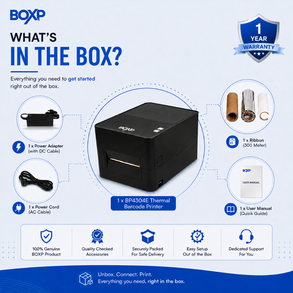 BP4304E 300 DPI Thermal Barcode Printer