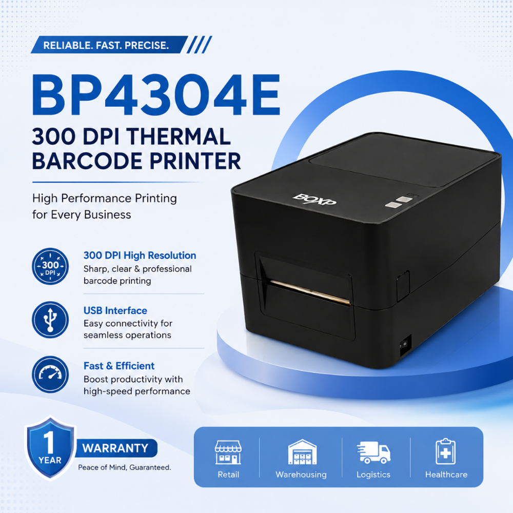 BP4304E 300 DPI Thermal Barcode Printer