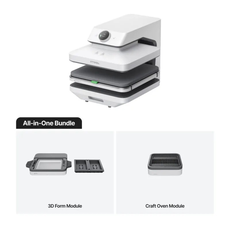 Pre-Sale Xtool Wonderpress The First 3D Auto Heat Press With Switchable Creativity(All-In One Bundle) - Voltage: 220 Volt (V)