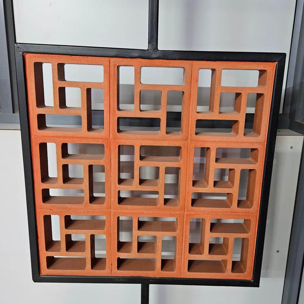 Teracotta Swastik Clay jali Breeze Block
