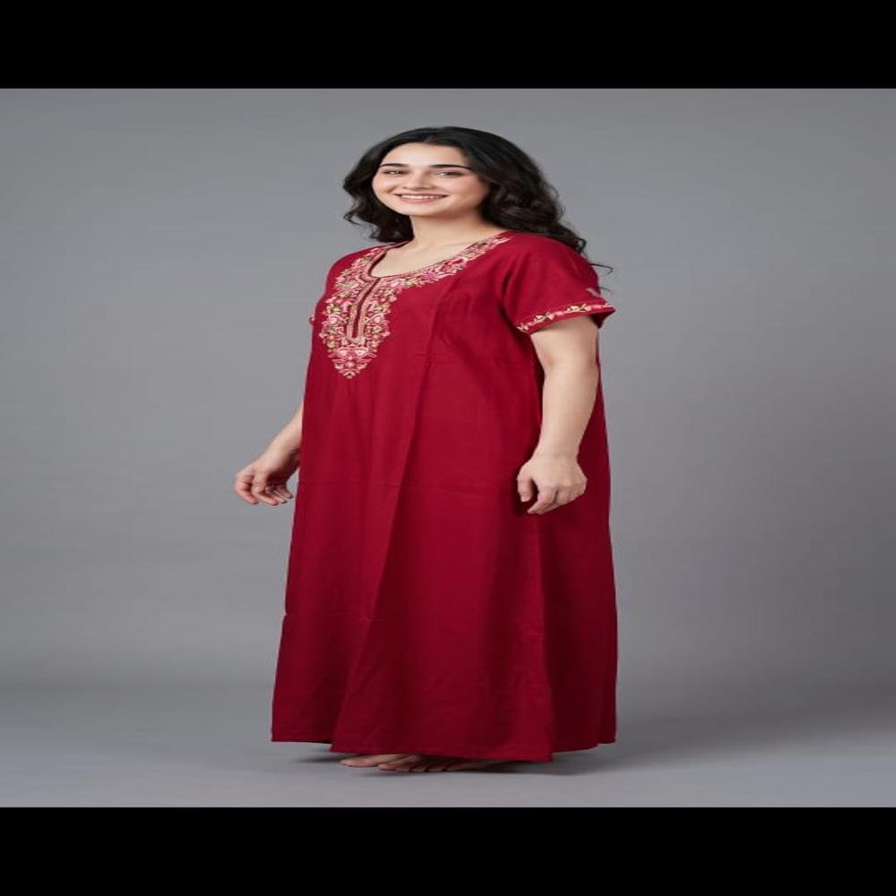 EVOLOVE Premium Kashmiri Embroidered Designer Nighty