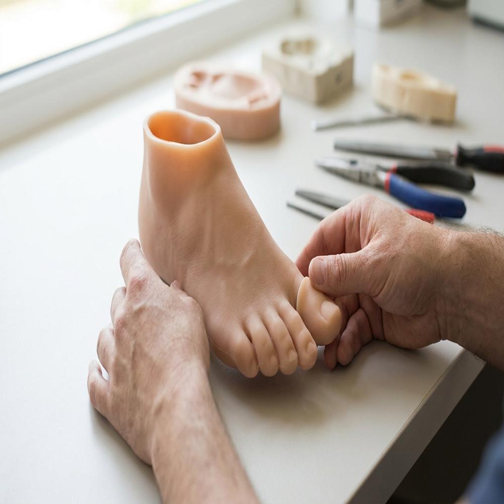 Silicone Partial Foot Prosthesis - Dimension (L*W*H): Custom Fit