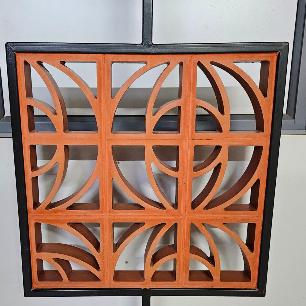 Terracotta Lotus jali breze block